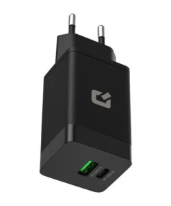 TUNIQ PD 45W GaN-Heimladegerät - Dual-Port mit USB-C zu USB-C-Kabel - Schwarz – Bild 3