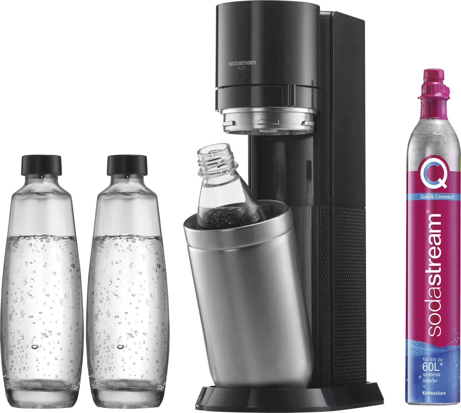 Sodastream Sodagerät DUO Vorteilspack titan 3 Flaschen