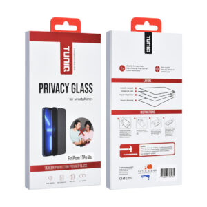 TUNIQ iPhone Display Schutzglas - Privacy Glass - Schwarz