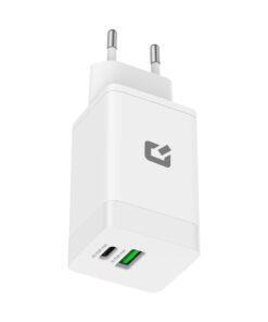 TUNIQ PD 45W GaN-Heimladegerät - Dual-Port mit USB-C auf iPhone-Kabel - Weiß – Bild 2
