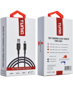 TUNIQ Lightning Kabel blau (100cm) | Robustes iPhone Ladekabel – Bild 2