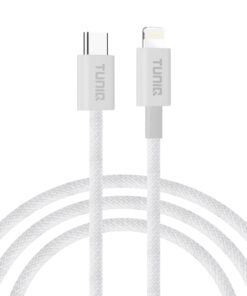 TUNIQ USB-C zu Lightning Kabel 200cm - Schnellladekabel - Weiß