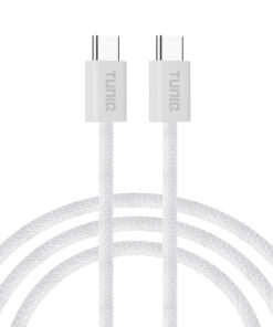 TUNIQ USB-C zu USB-C Kabel 200cm - Schnellladekabel - Weiß