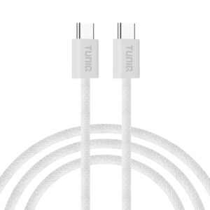 TUNIQ USB-C zu USB-C Kabel 200cm - Schnellladekabel - Weiß