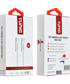 TUNIQ USB-C zu USB-C Kabel 200cm - Schnellladekabel - Weiß – Bild 2