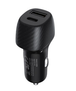 UNIQ Accessory 2.4A 36 Watt Dual-Port-Auto-Schnellladegerät - USB - USB Typ-C - Schwarz